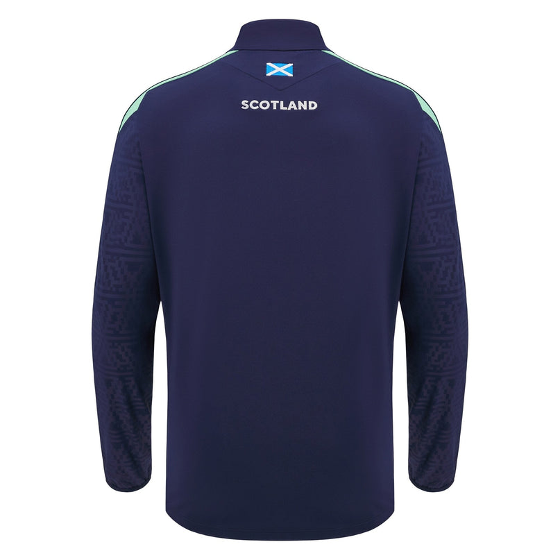 Macron Mens Scotland Rugby 1/4 Zip Training Top 24/25 |Outerwear | Macron SRU 24/25 | Absolute Rugby