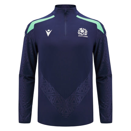 Macron Mens Scotland Rugby 1/4 Zip Training Top 24/25 |Outerwear | Macron SRU 24/25 | Absolute Rugby