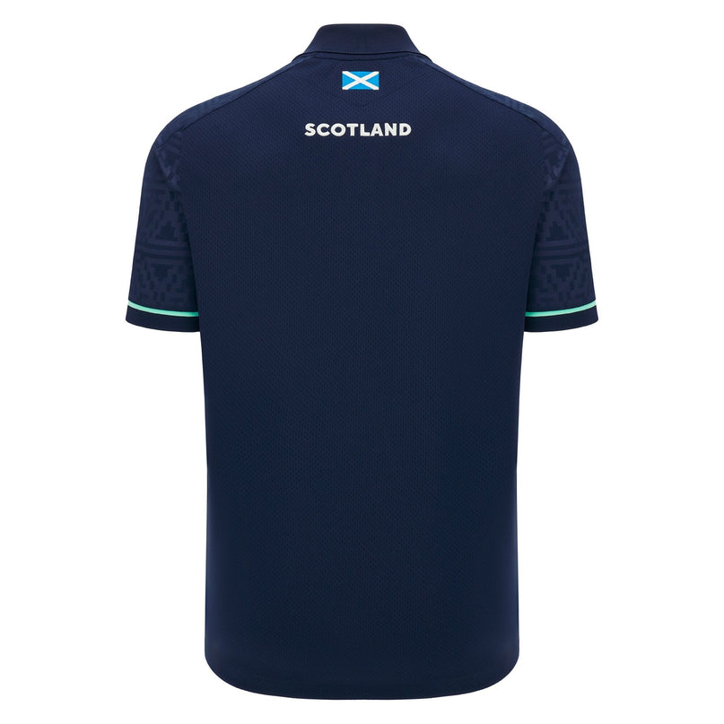 Macron Mens Scotland Rugby Poly Polo 24/25 |Polo Shirt | Macron SRU 24/25 | Absolute Rugby