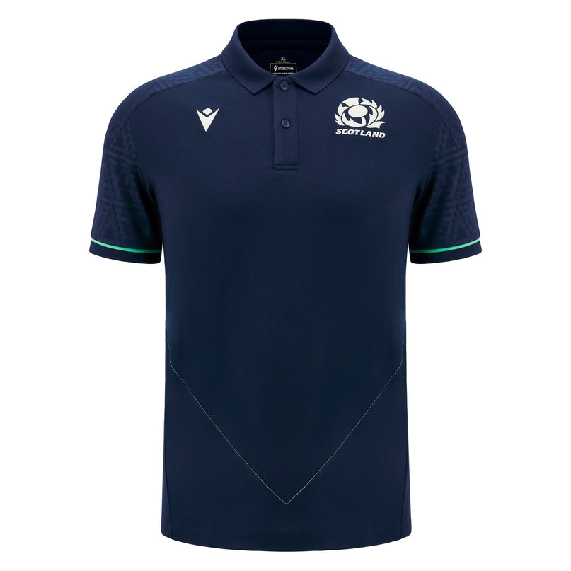 Macron Mens Scotland Rugby Poly Polo 24/25 |Polo Shirt | Macron SRU 24/25 | Absolute Rugby