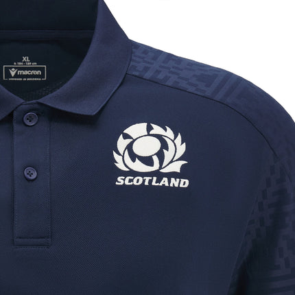 Macron Mens Scotland Rugby Poly Polo 24/25 |Polo Shirt | Macron SRU 24/25 | Absolute Rugby