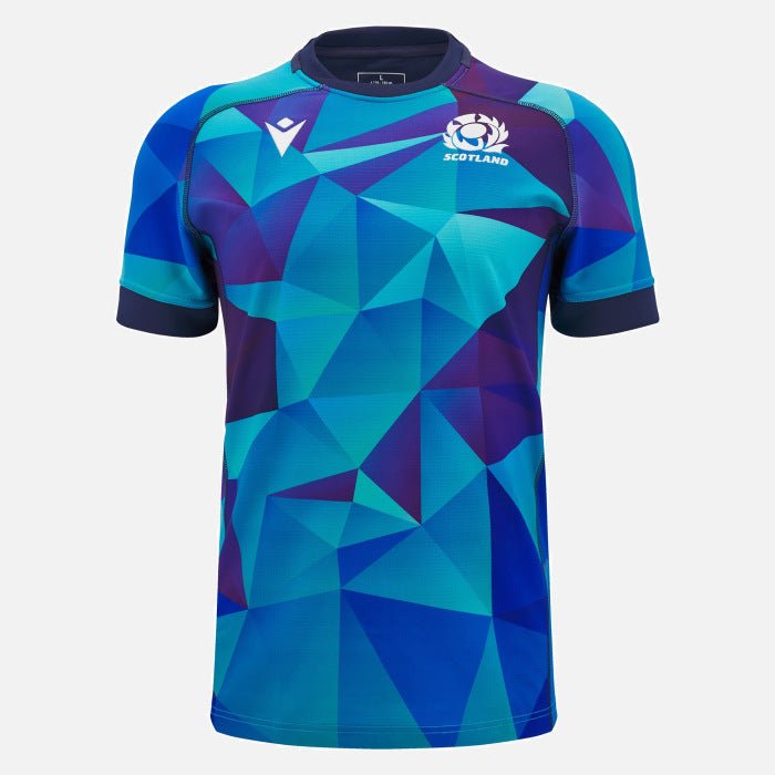 Macron Mens Scotland Rugby Training Jersey 24/25 - Blue |Training Jersey | Macron SRU 24/25 | Absolute Rugby