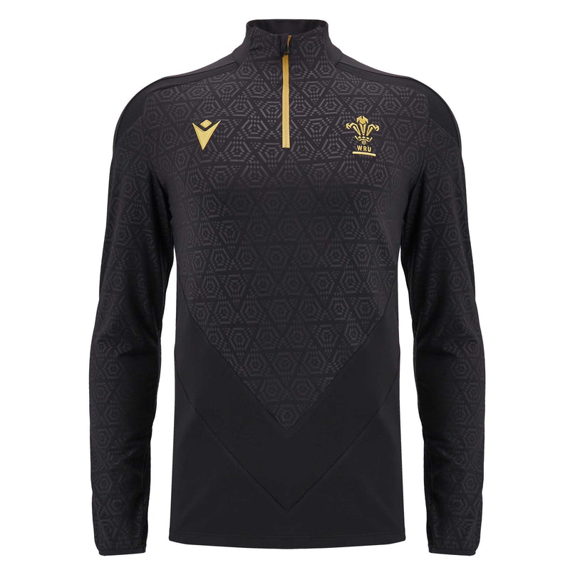 Macron Mens Wales Rugby 1/4 Zip Top 24/25 |Outerwear | Macron WRU 24/25 | Absolute Rugby