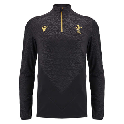 Macron Mens Wales Rugby 1/4 Zip Top 24/25 |Outerwear | Macron WRU 24/25 | Absolute Rugby