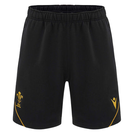 Macron Mens Wales Rugby Cotton Short 24/25 |Shorts | Macron WRU 24/25 | Absolute Rugby