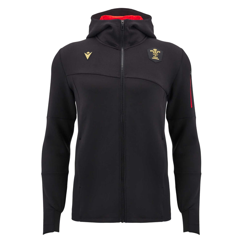 Macron Mens Wales Rugby Full Zip Hoody 24/25 |Hoody | Macron WRU 24/25 | Absolute Rugby