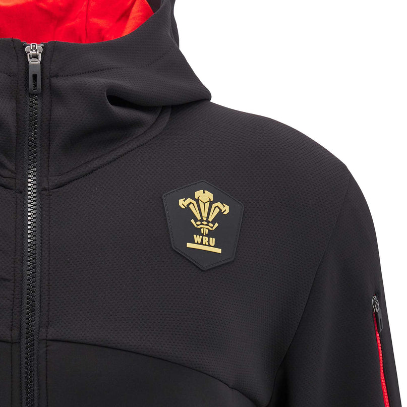 Macron Mens Wales Rugby Full Zip Hoody 24/25 |Hoody | Macron WRU 24/25 | Absolute Rugby