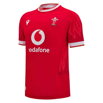 Macron Mens Wales Rugby Home Replica Jersey 24/25 |Replica Jersey | Macron WRU 24/25 | Absolute Rugby