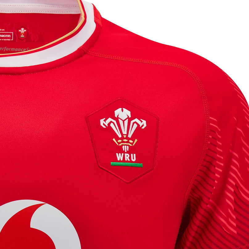 Macron Mens Wales Rugby Home Replica Jersey 24/25 |Replica Jersey | Macron WRU 24/25 | Absolute Rugby