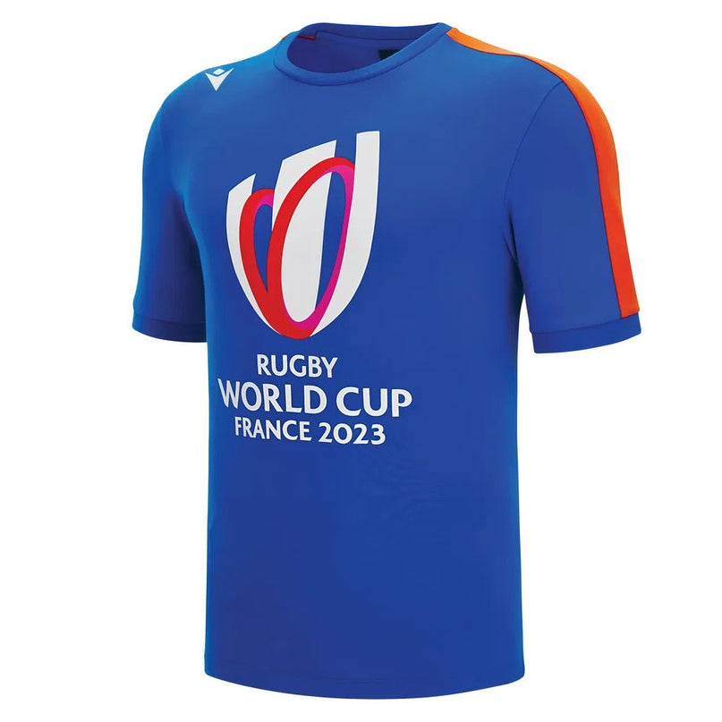 Macron RWC 2023 Rugby World Cup Cotton Tee (Blue) |Product - T-Shirt | Macron | Absolute Rugby