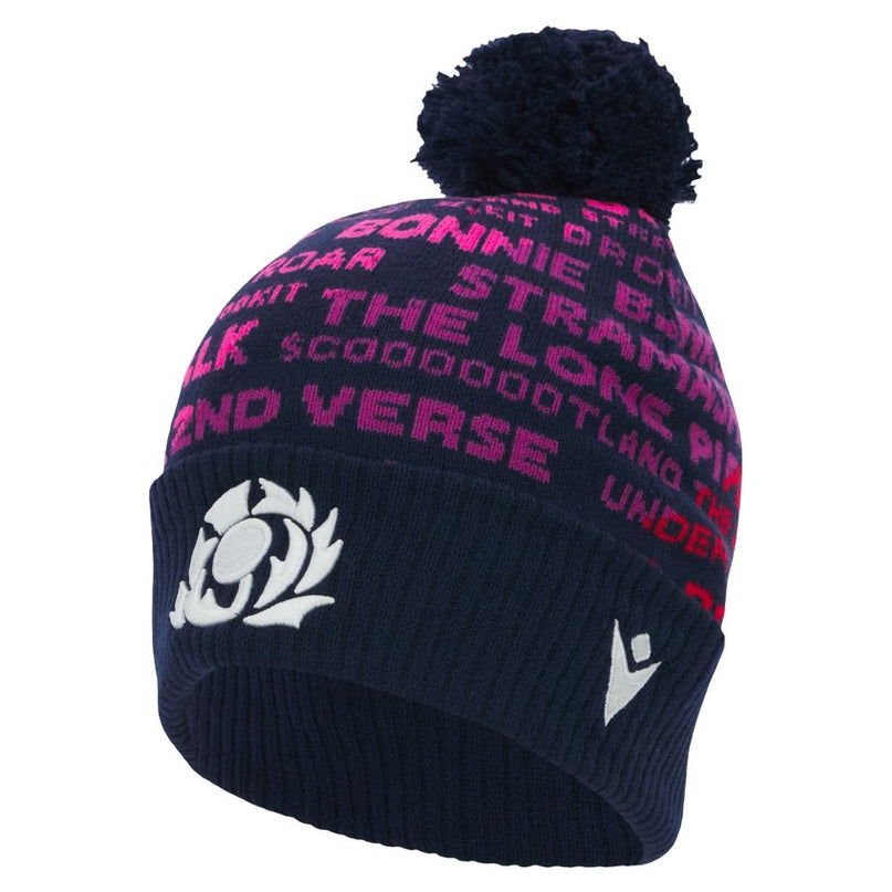 Macron Scotland Rugby 25/26 Multi Pom Pom Beanie |Hat | Macron SRU 25/26 | Absolute Rugby