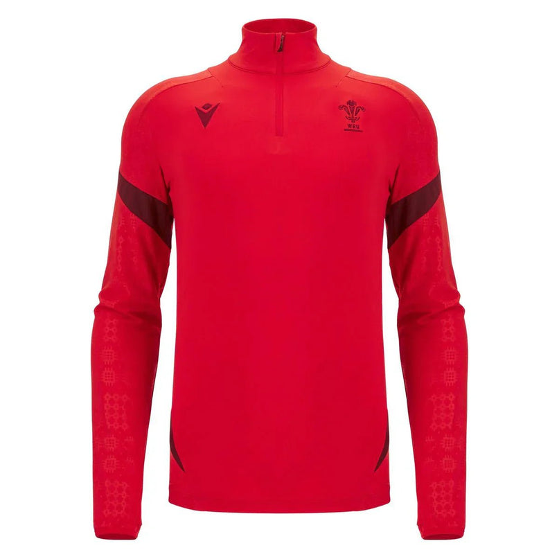 Macron Wales Rugby 25/26 1/4 Zip Players Training Top |Training Jersey | Macron WRU 25/26 | Absolute Rugby