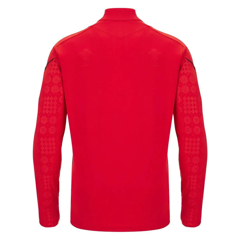 Macron Wales Rugby 25/26 1/4 Zip Players Training Top |Training Jersey | Macron WRU 25/26 | Absolute Rugby
