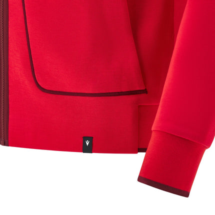 Macron Wales Rugby 25/26 Full Zip Skiros Travel Top |Hoodie | Macron WRU 25/26 | Absolute Rugby