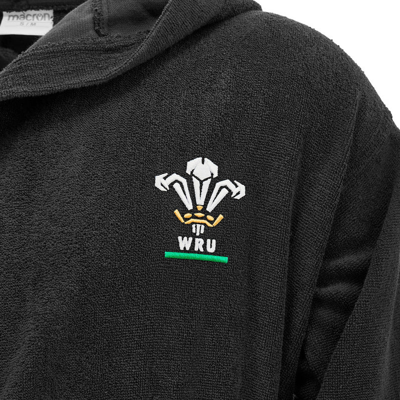 Macron Wales Rugby 25/26 Hooded Cotton Bathrobe |Robes | Macron WRU 25/26 | Absolute Rugby