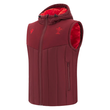 Macron Wales Rugby 25/26 Zip Off Sleeve Travel Bomber Jacket |Jackets | Macron WRU 25/26 | Absolute Rugby