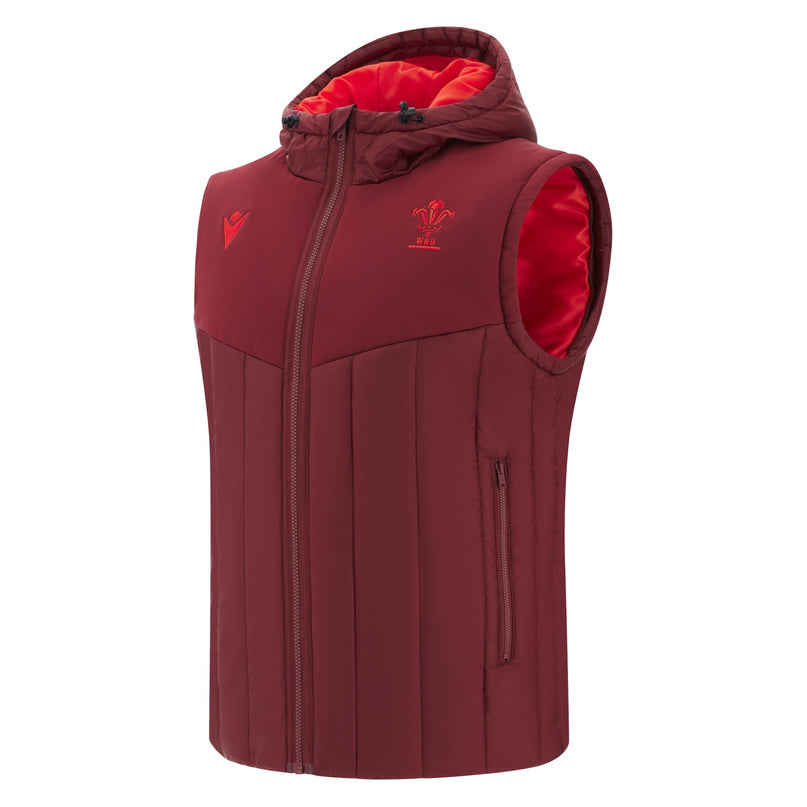 Macron Wales Rugby 25/26 Zip Off Sleeve Travel Bomber Jacket |Jackets | Macron WRU 25/26 | Absolute Rugby