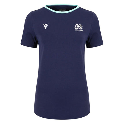 Macron Womens Scotland Rugby Cotton T-Shirt 24/25 |Womens T-Shirt | Macron SRU 24/25 | Absolute Rugby