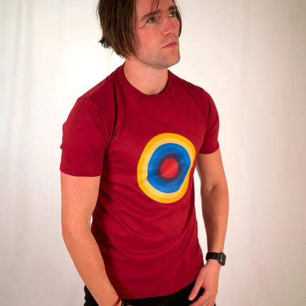 Maroon Roundal print t-shirt |Product - Football Shirts | Toffs | Absolute Rugby