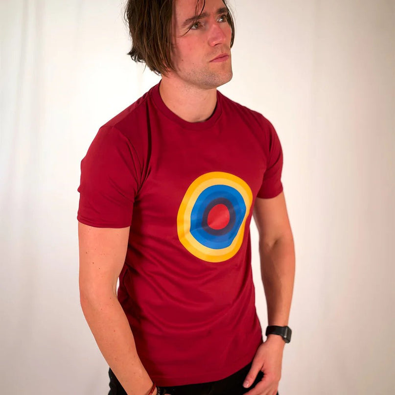 Maroon Roundal print t-shirt |Product - Football Shirts | Toffs | Absolute Rugby