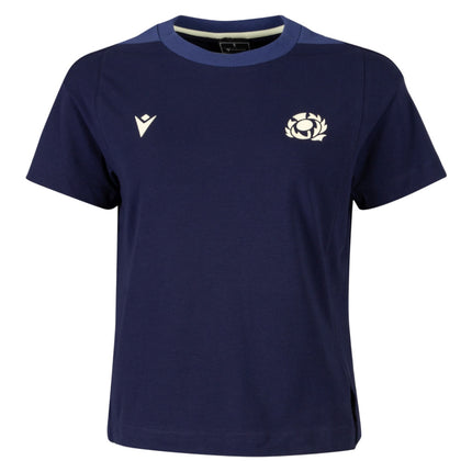 2026-2027 Scotland Rugby Ath Cotton T-Shirt (Navy) - Womens_0