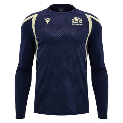 2026-2027 Scotland Rugby Training LS Shirt (Navy/Sand)_0