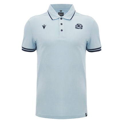 2026-2027 Scotland Rugby Travel Polo (Blue/Navy)_0