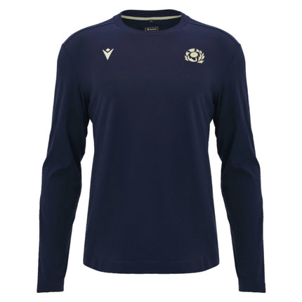 2026-2027 Scotland Rugby Ath LS Cotton Tee (Navy)_0