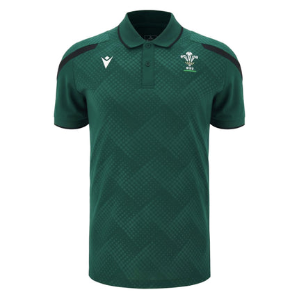 2026-2027 Wales WRU Rugby Travel Polo Shirt (Green)_0