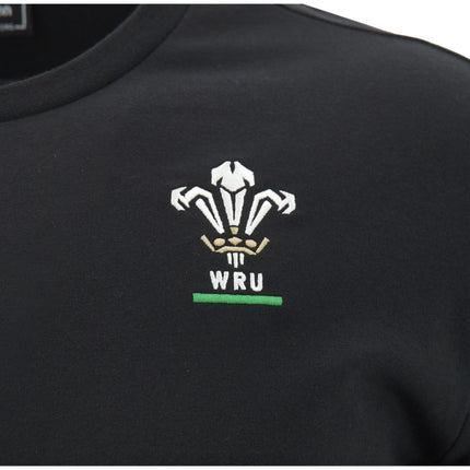 2026-2027 Wales WRU Rugby Travel Cotton T-Shirt (Black)_1