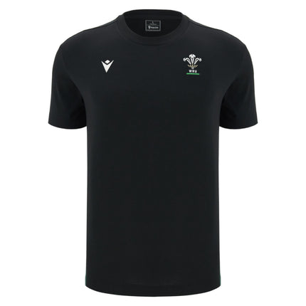 2026-2027 Wales WRU Rugby Travel Cotton T-Shirt (Black)_0