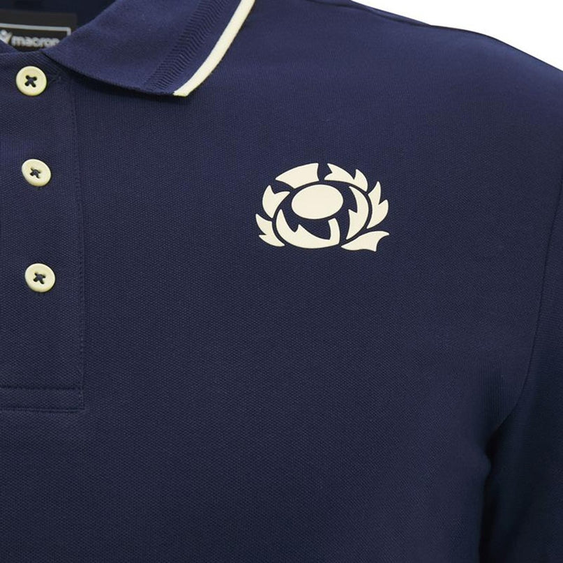 2026-2027 Scotland Rugby Polo Shirt (Navy/Sand) - Kids_3