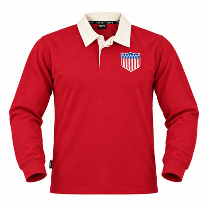 USA 1912 Limited Edition Vintage Long Sleeve Rugby Shirt_0
