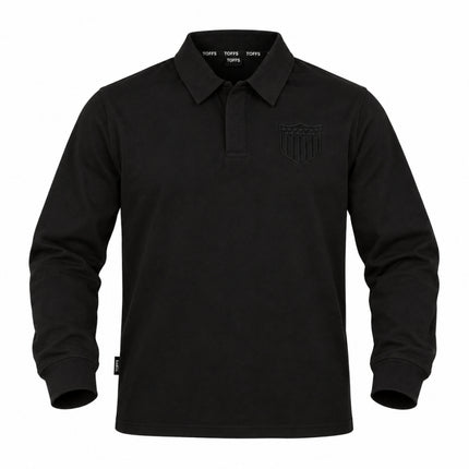 USA Blackout Badge Long Sleeve Vintage Rugby Shirt_0