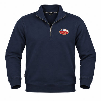 Chile 1935 Vintage Rugby Quarter Zip Top (Navy)_0