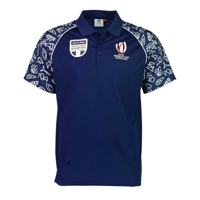 Rugby World Cup 2023 Scotland Polo - Navy |Product - Polo Shirts | Sportfolio | Absolute Rugby
