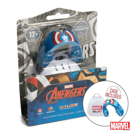 SafeJawz Marvel Captain America Mouthguard Juniors |Mouthguard | SafeJawz | Absolute Rugby