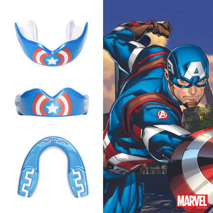 SafeJawz Marvel Captain America Mouthguard Juniors |Mouthguard | SafeJawz | Absolute Rugby