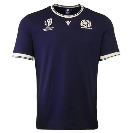 Scotland Mens RWC 2023 Cotton T-Shirt - Navy |Product - T-Shirt | Macron | Absolute Rugby