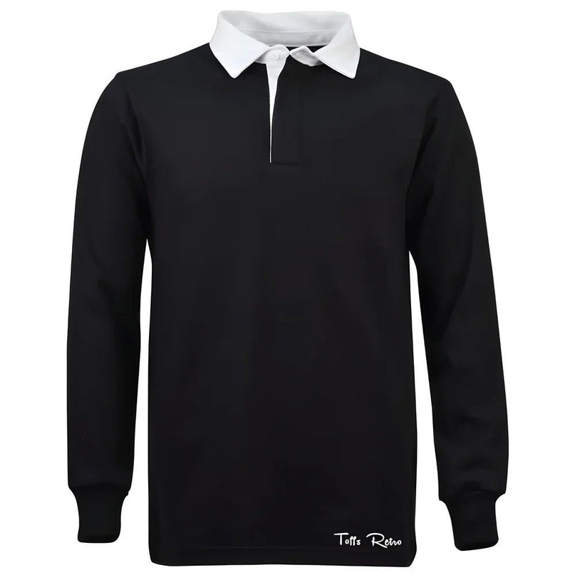 TOFFS Classic Retro Black Long Sleeve Rugby Style Shirt |Product - Football Shirts | Toffs | Absolute Rugby