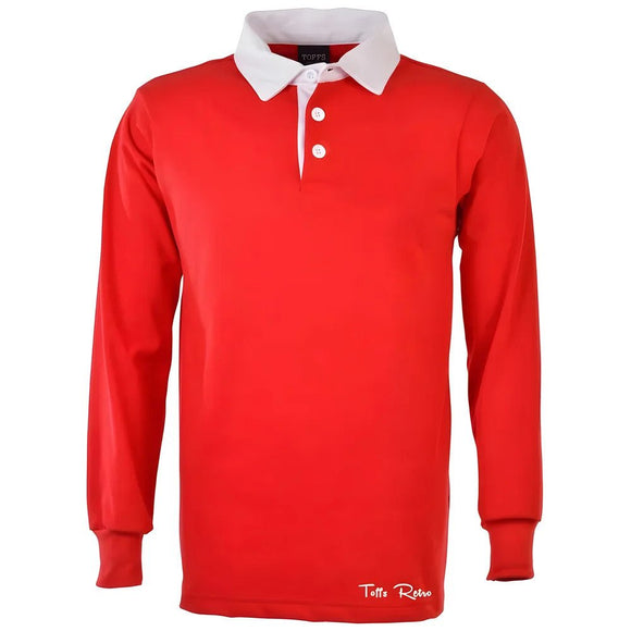 TOFFS Classic Retro Red Rugby Style Long Sleeve Shirt |Product - Football Shirts | Toffs | Absolute Rugby