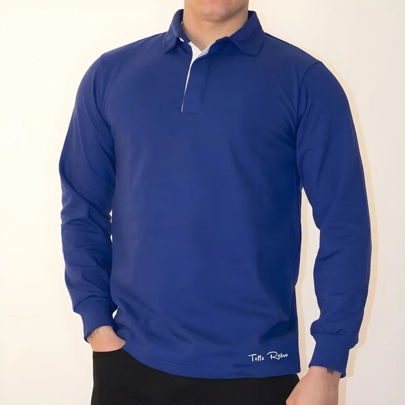 TOFFS Classic Retro Royal Blue Rugby Style Long Sleeve Shirt |Product - Football Shirts | Toffs | Absolute Rugby