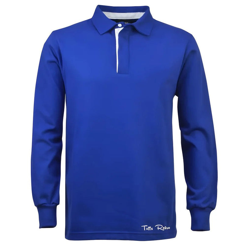 TOFFS Classic Retro Royal Blue Rugby Style Long Sleeve Shirt |Product - Football Shirts | Toffs | Absolute Rugby