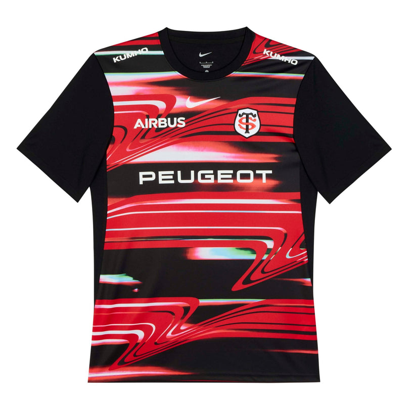 Toulouse Mens Nike Pre - Match Ss Top 25/26 |Training Jersey | Nike Toulouse 25/26 | Absolute Rugby