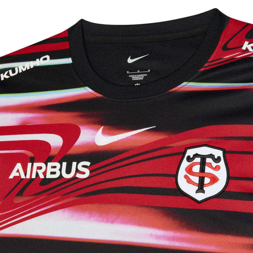 Toulouse Mens Nike Pre - Match Ss Top 25/26 |Training Jersey | Nike Toulouse 25/26 | Absolute Rugby