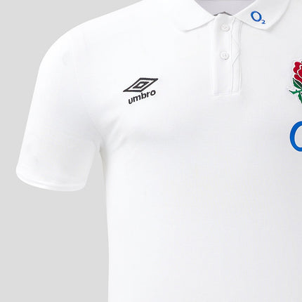 Umbro Men's England Rugby CVC Polo 24/25 |Polo Shirt | Umbro RFU 24/25 | Absolute Rugby