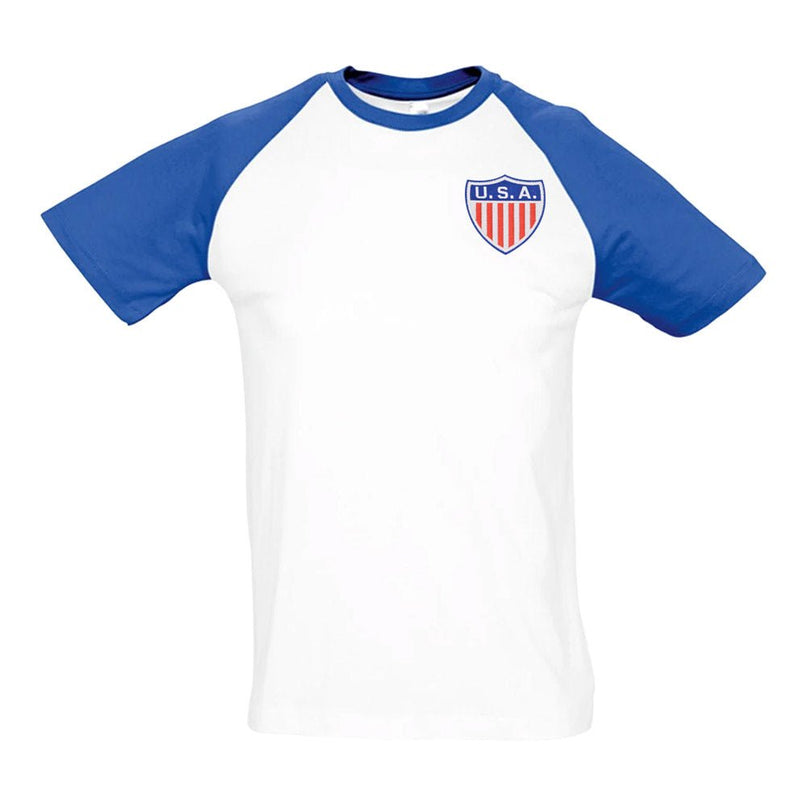 USA National Team Embroidered Contrast Tee (White) | | UKSoccershop | Absolute Rugby