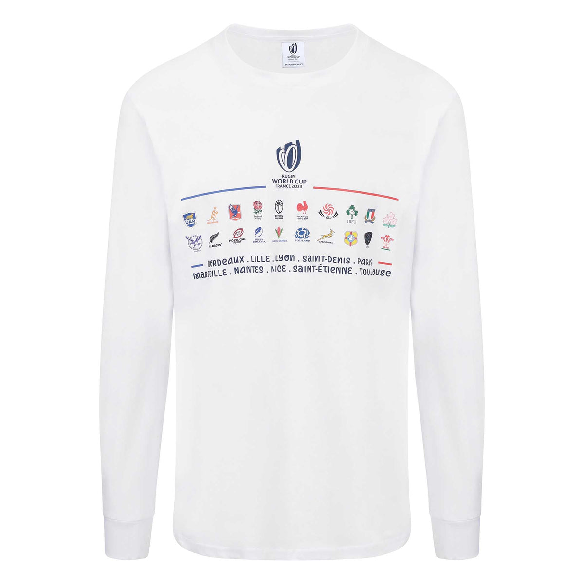 20 Unions L/S Stacked T-Shirt - White – Absolute Rugby
