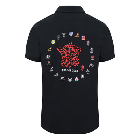 20 Unions Map Polo - Black |Polo | 20 Unions | Absolute Rugby