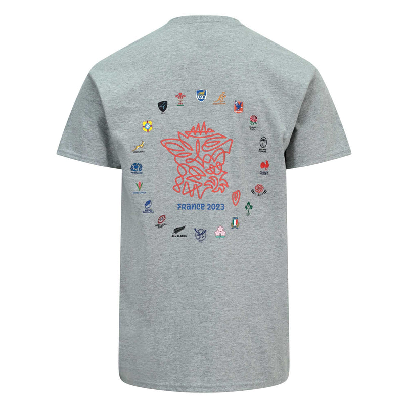 20 Unions Map T-Shirt - Grey |T-Shirt | 20 Unions | Absolute Rugby